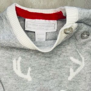 “The little white company” Baby reindeer romper. 0-3 M